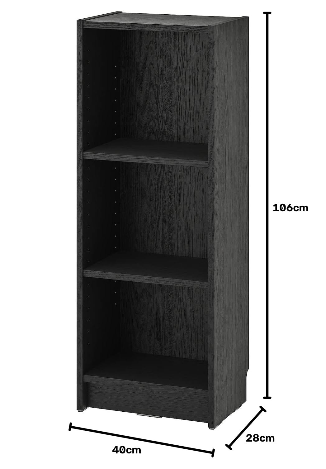 Amazon｜IKEA /イケア BILLY/ビリー：本棚40x28x106 cm ブラック
